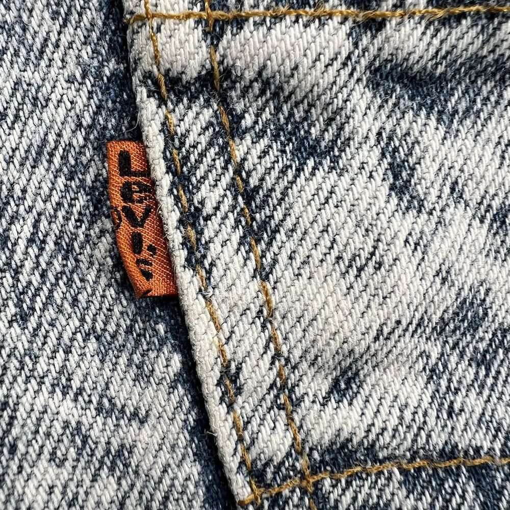 VTG Levi’s 554 Men’s 34x30 (Actual 32x30) Acid Wash Orange Tab 90’s USA - Picture 6 of 12